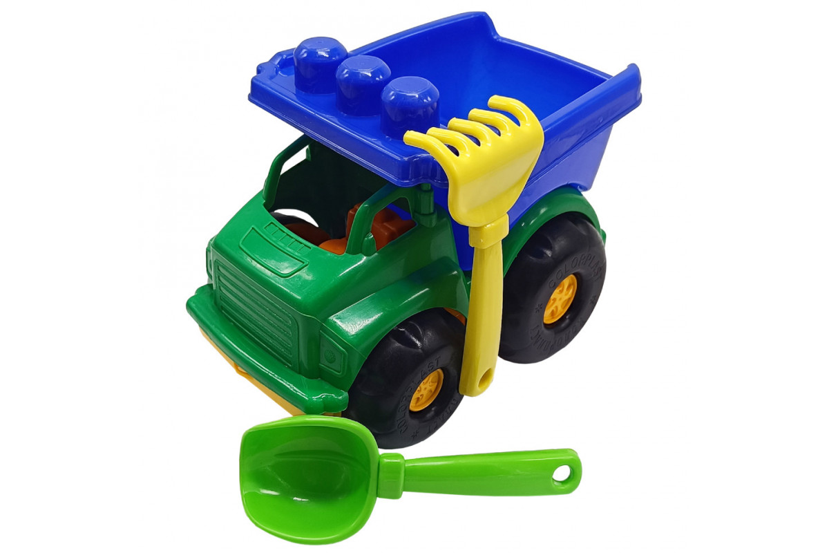 Дитячий пісочний набір "Самосвал Тотоша №1" 0169 Зелено-синій