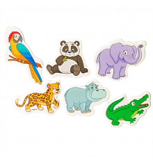 Детский набор магнитов "Животные ЗОО рисунки" ML4032-25 в наборе 6 магнитов