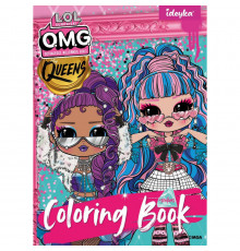 Детская книга-раскраска "L.O.L O.M.G. Queens" LCB14 со стикерами
