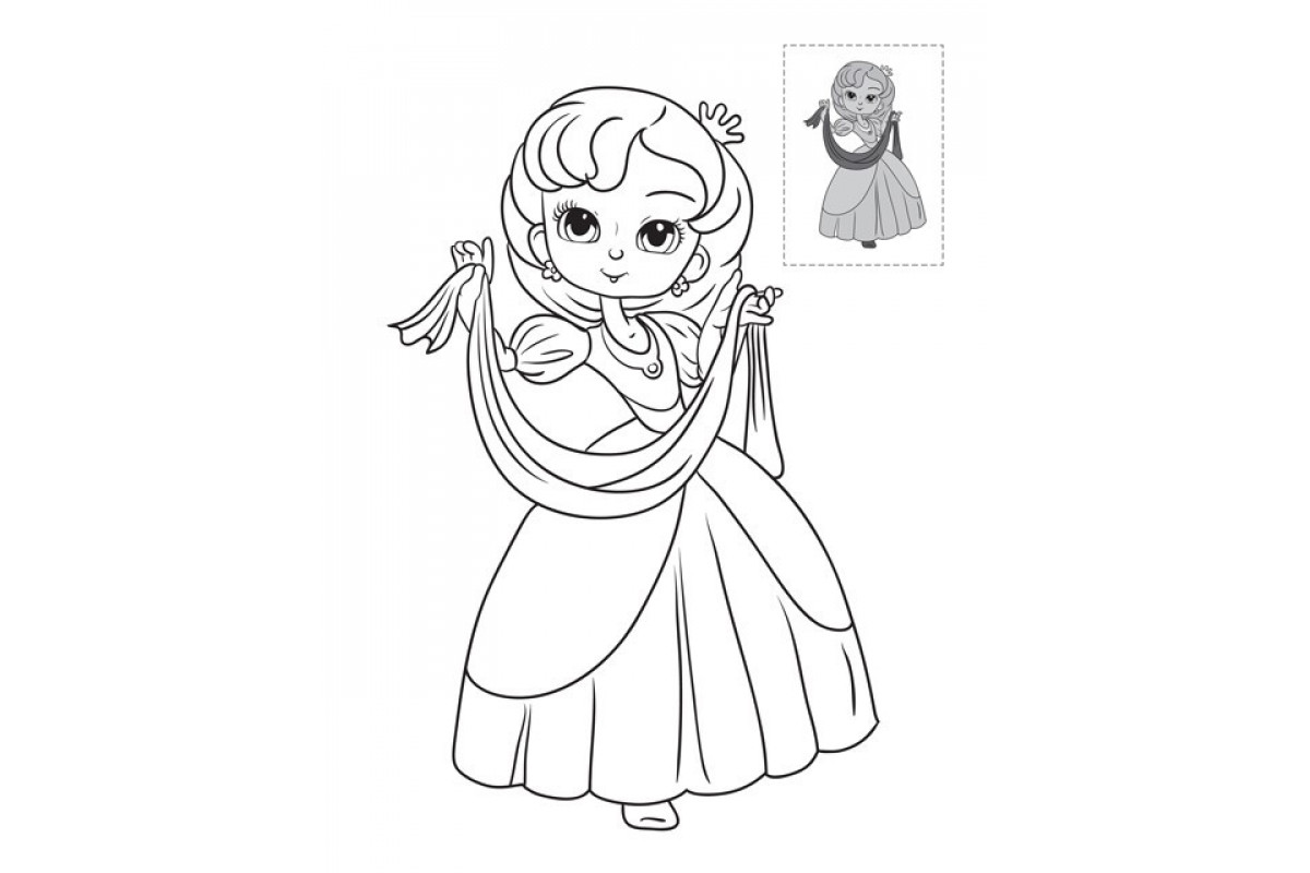 Детская книга-раскраска "Принцессы" 403020 с наклейками