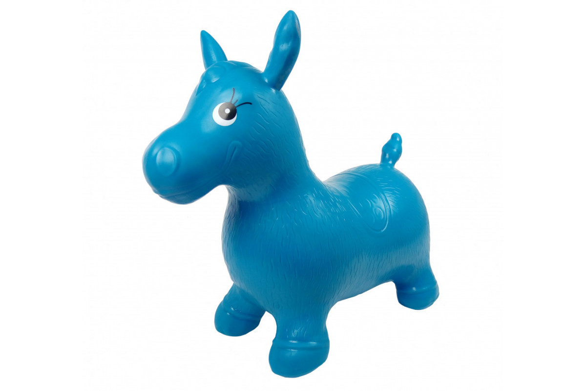 Детский прыгун-лошадка MS0737 резиновый Синий