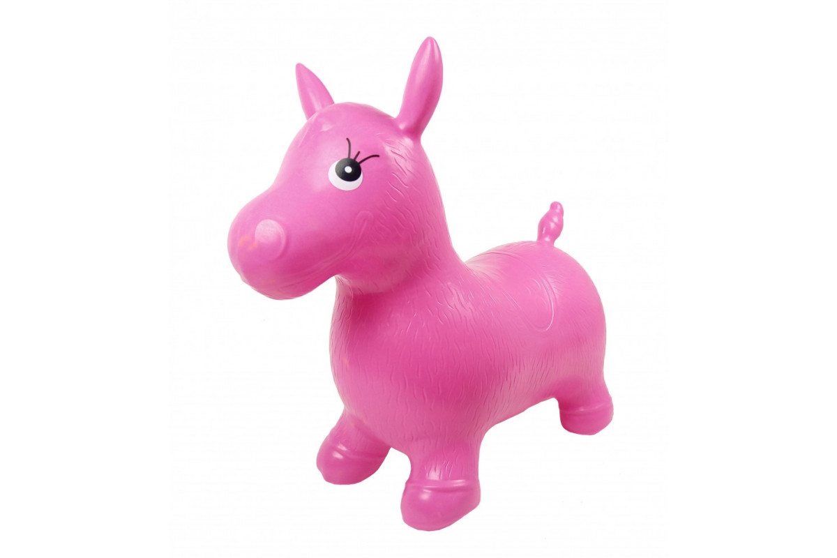 Детский прыгун-лошадка MS0737 резиновый Розовый