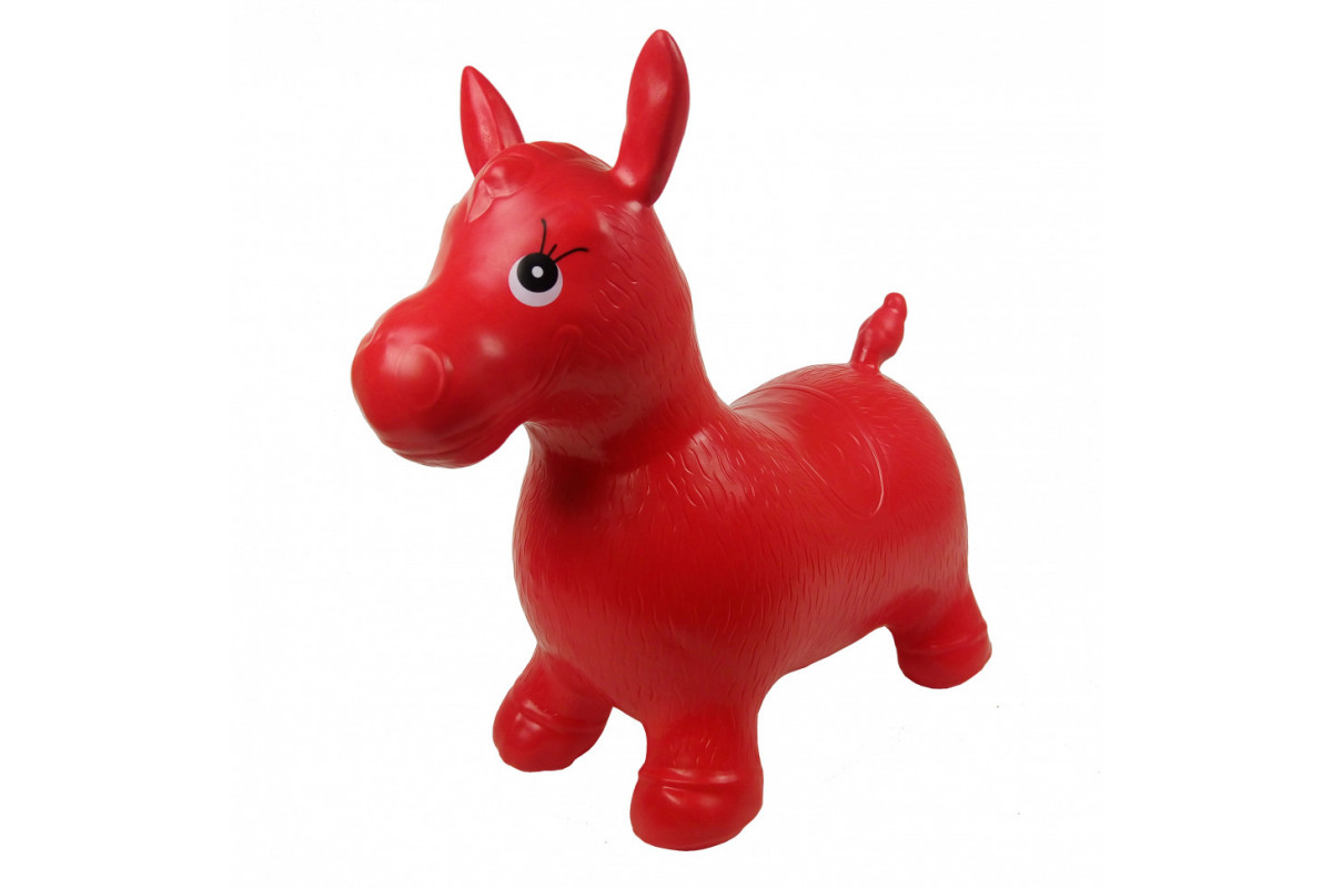 Детский прыгун-лошадка MS0737 резиновый Красный