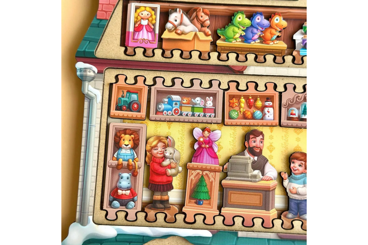 Двухслойный пазл-вкладыш "Магазин игрушек" PSD304 (ПСД304)