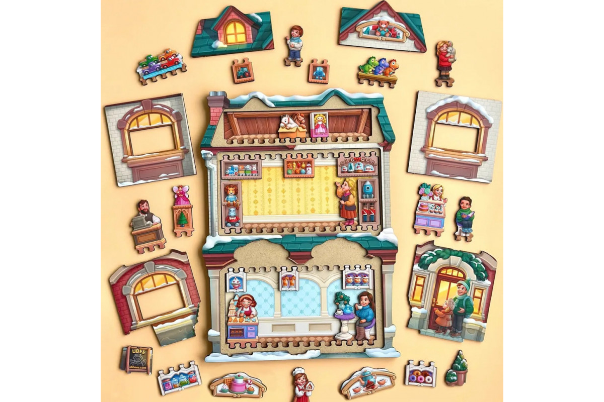 Двухслойный пазл-вкладыш "Магазин игрушек" PSD304 (ПСД304)