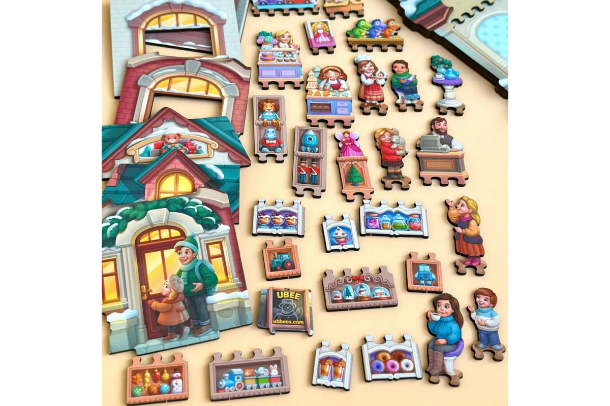 Двухслойный пазл-вкладыш "Магазин игрушек" PSD304 (ПСД304)