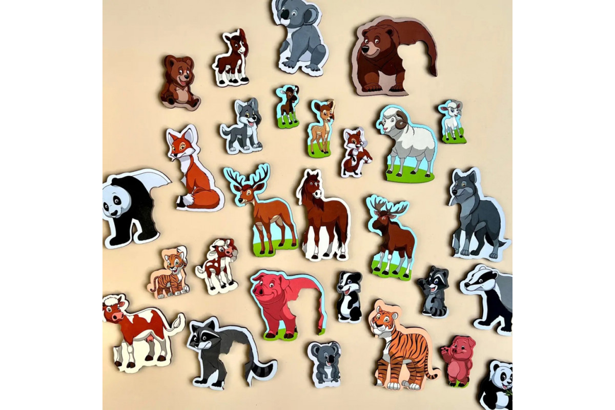 Дерев'яний пазл  "Мама і малюк" Ubumblebees (ПСД033) PSD033 кольоровий