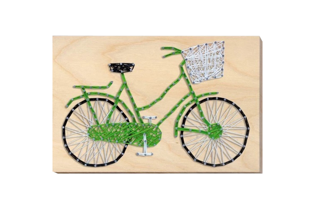 Набор стринг-арт "Велосипед" ABC-011 деревянная основа