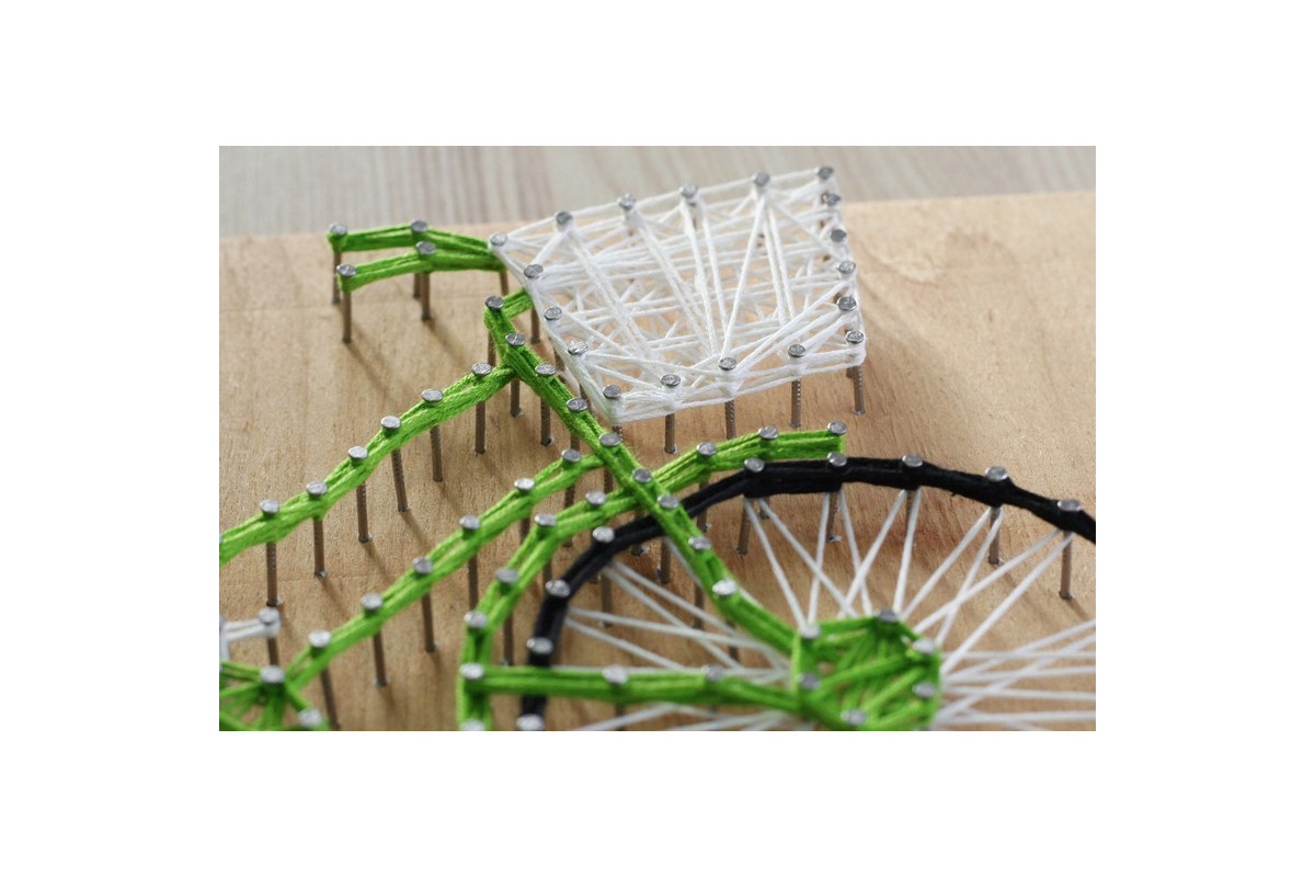 Набор стринг-арт "Велосипед" ABC-011 деревянная основа