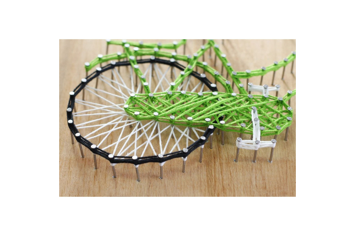 Набор стринг-арт "Велосипед" ABC-011 деревянная основа