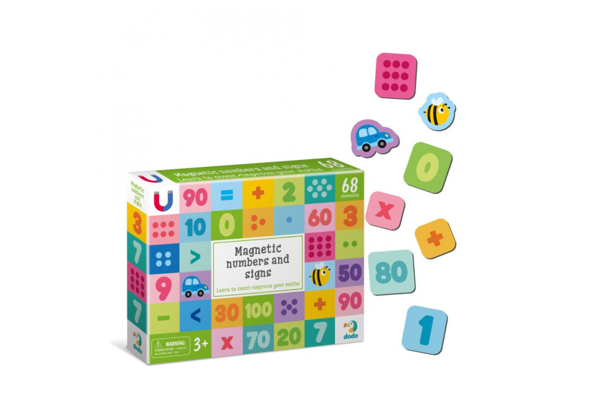 Большой набор магнитов для обучения "Цифры" 200274, 68 элементов