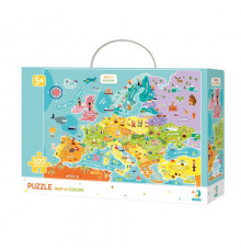 Детский пазл "Карта Европы" английская версия DoDo 300124, 100 деталей