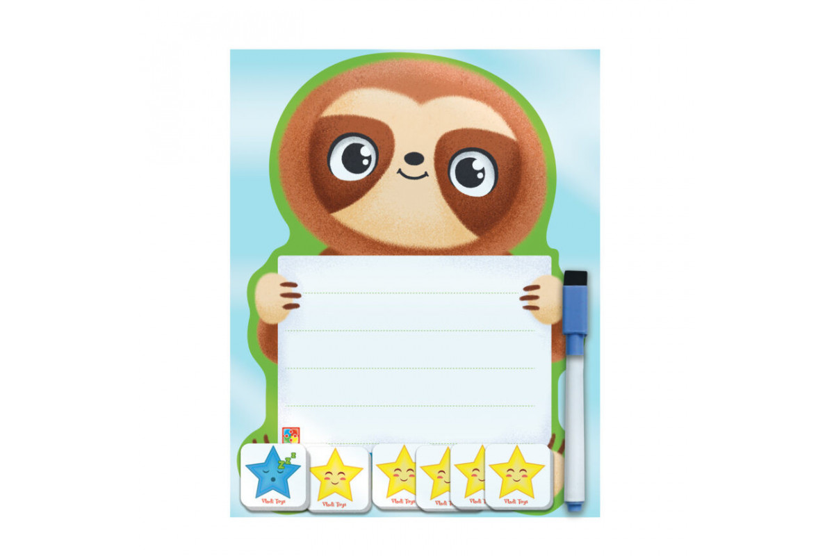 Магнитная доска "Ленивец" с маркером Vladi Toys VT3601-22 (укр.)