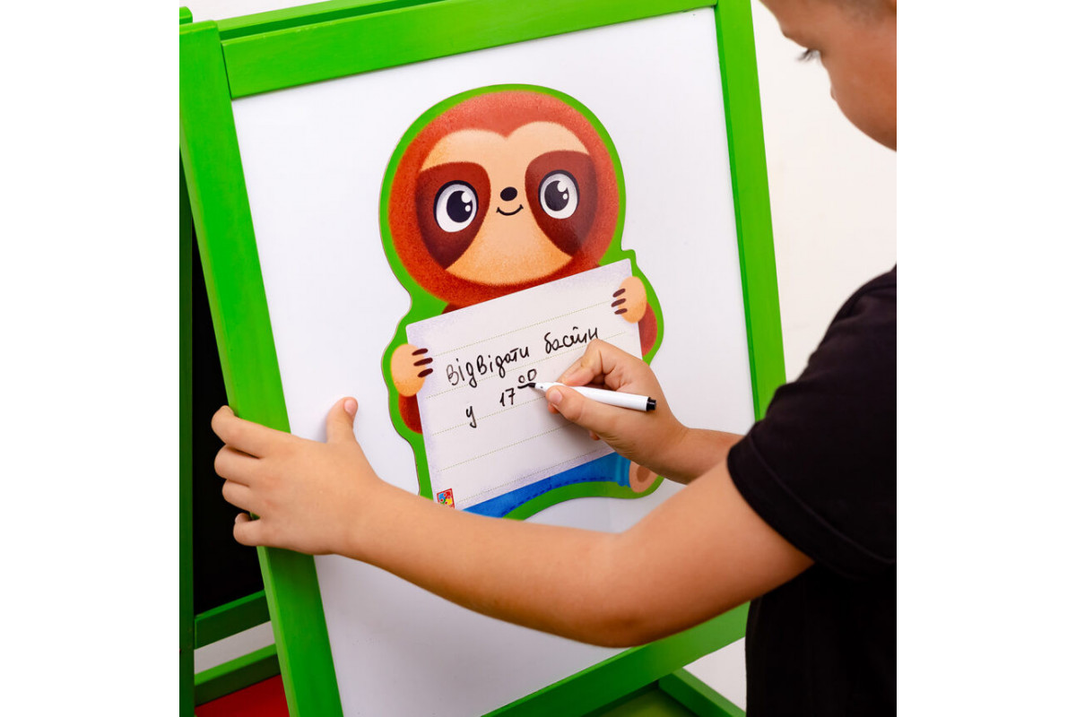 Магнитная доска "Ленивец" с маркером Vladi Toys VT3601-22 (укр.)