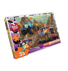 Мягкие пазлы "Монстркар" S35-10-16, 35 элементов