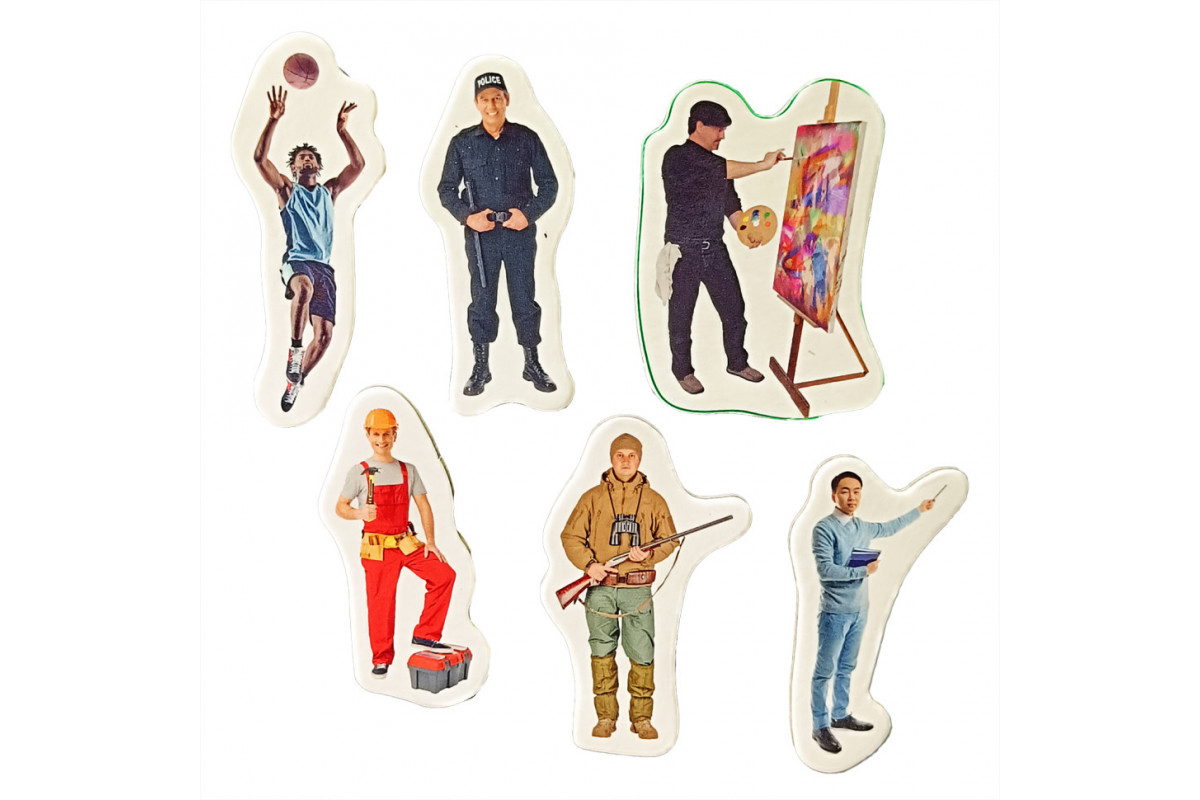 Детский набор магнитов "Профессии" ML4032-29 в наборе 6 магнитов