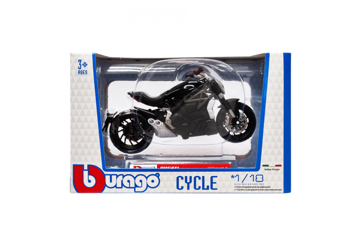 Детская модель Мотоцикла "DUCATI XDiavel S" Bburago 18-51030-8 масштаб 1:18