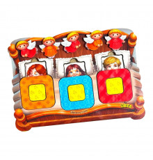 Дидактическая игра для детей "Малыши в кроватке" PSD303 (ПСД303)