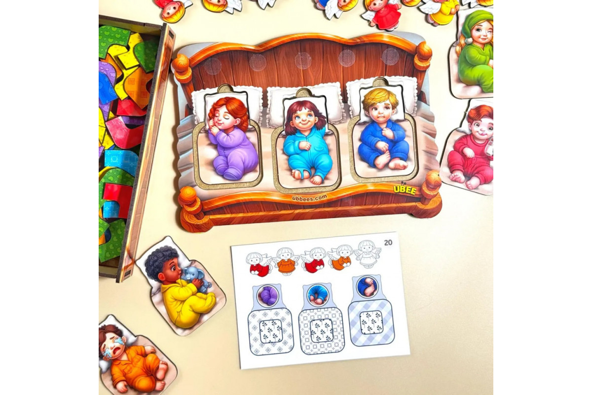 Дидактична гра для дітей "Малюки в ліжечку" PSD303 (ПСД303)