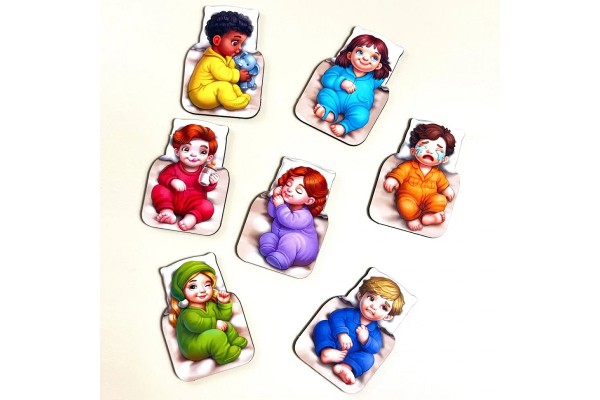 Дидактична гра для дітей "Малюки в ліжечку" PSD303 (ПСД303)