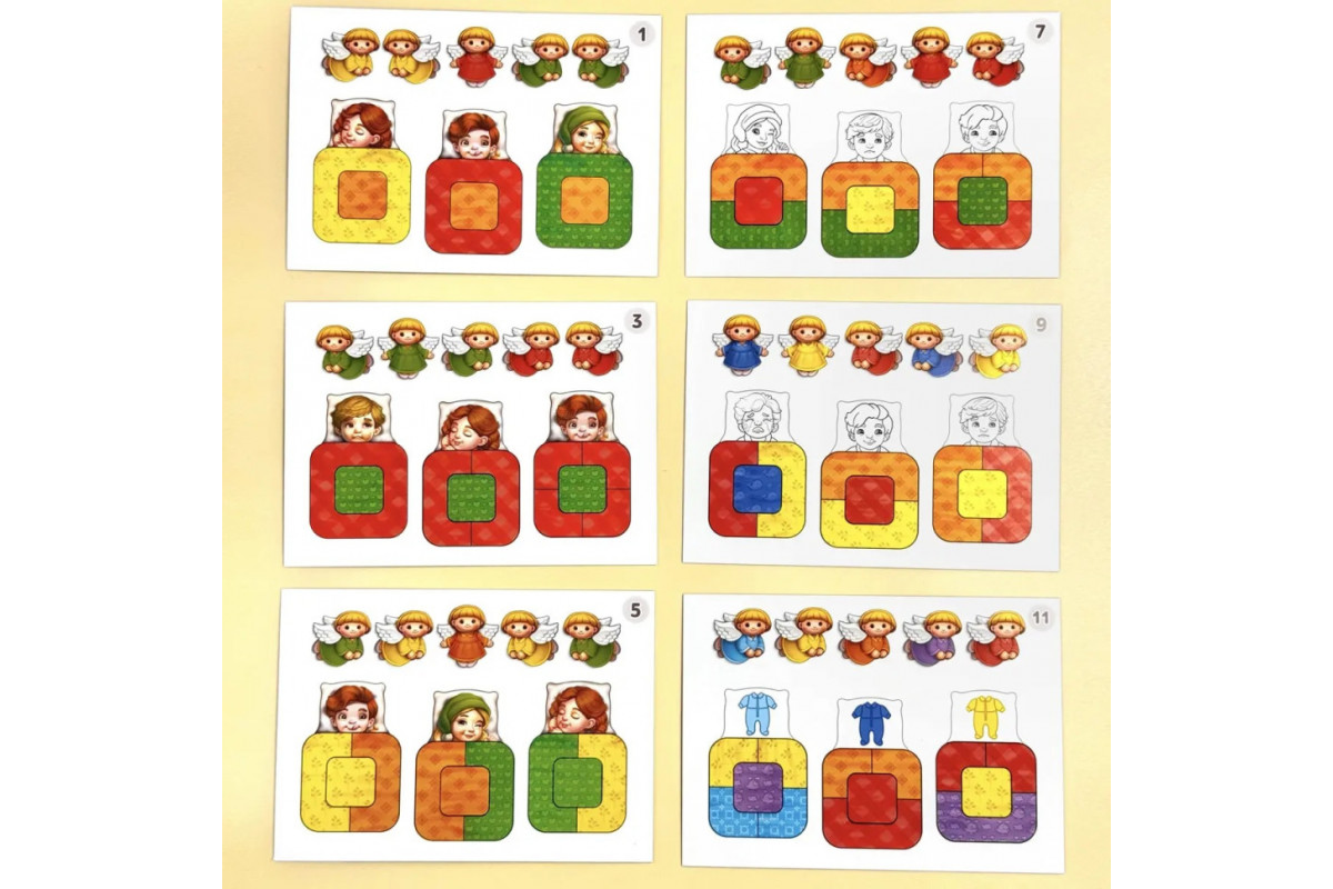 Дидактична гра для дітей "Малюки в ліжечку" PSD303 (ПСД303)