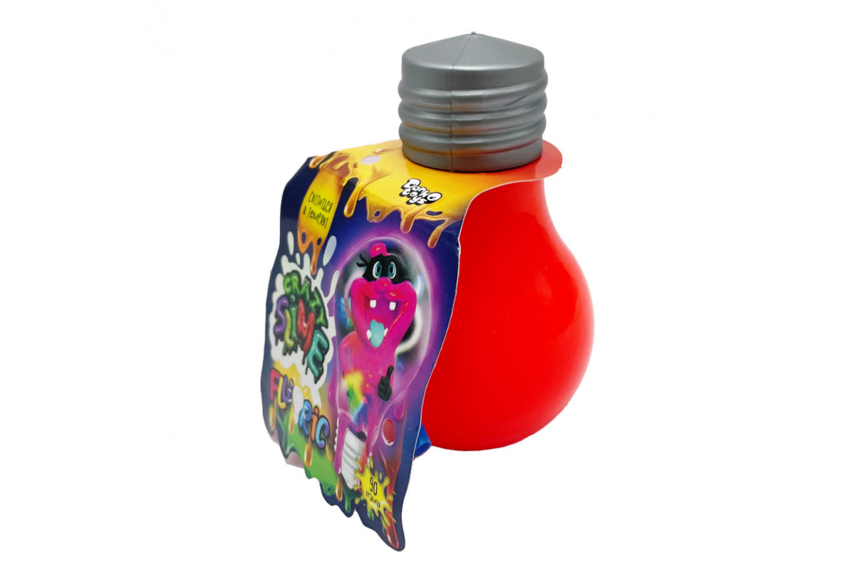 Вязкая масса лампочка Fluoric "Crazy Slime" SLM-07-01U светится в темноте Оранжевый