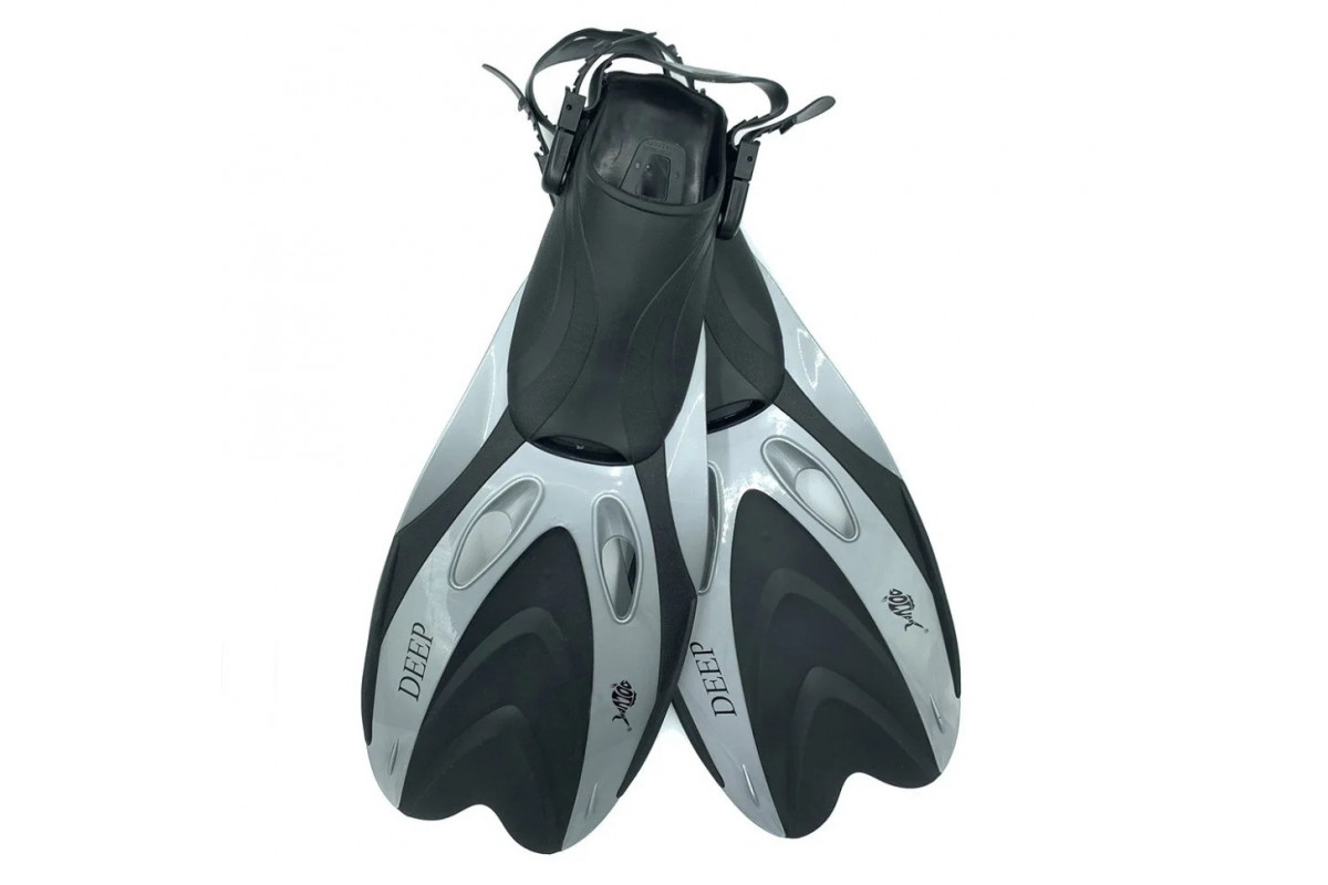 Ласти з відкритою п'ятою DLV Deep NE-66-39-43-GR розмір SM/MD 39-43 сірі