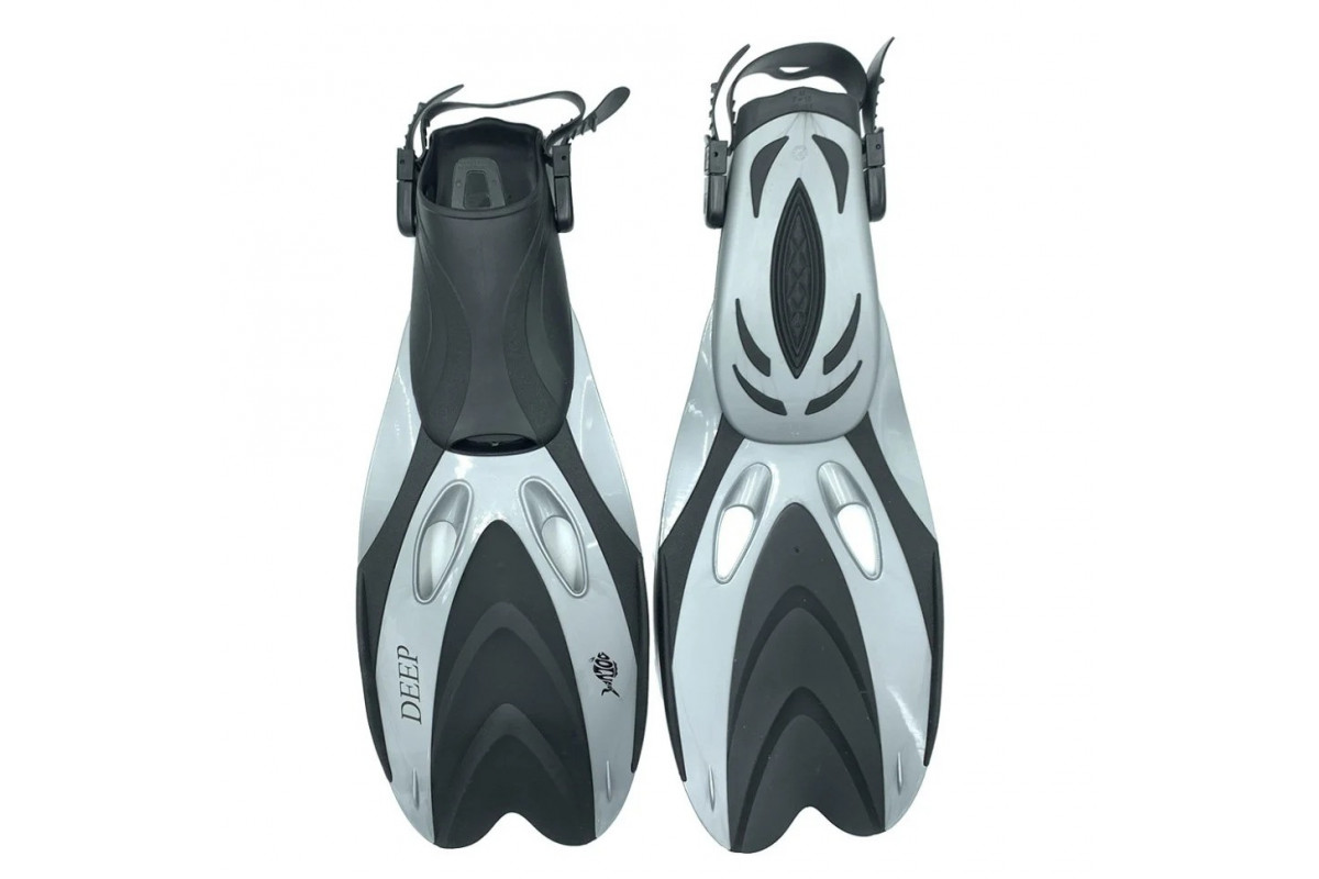 Ласти з відкритою п'ятою DLV Deep NE-66-39-43-GR розмір SM/MD 39-43 сірі
