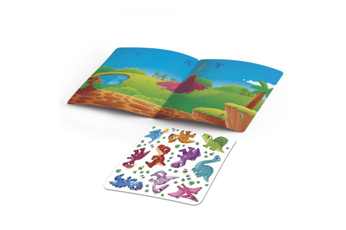 Набор для творчества "Динозавры" VT4206-48, 10 наклеек на планшетке