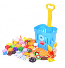 Детская тележка с продуктами 35631(Blue) 49 продуктов