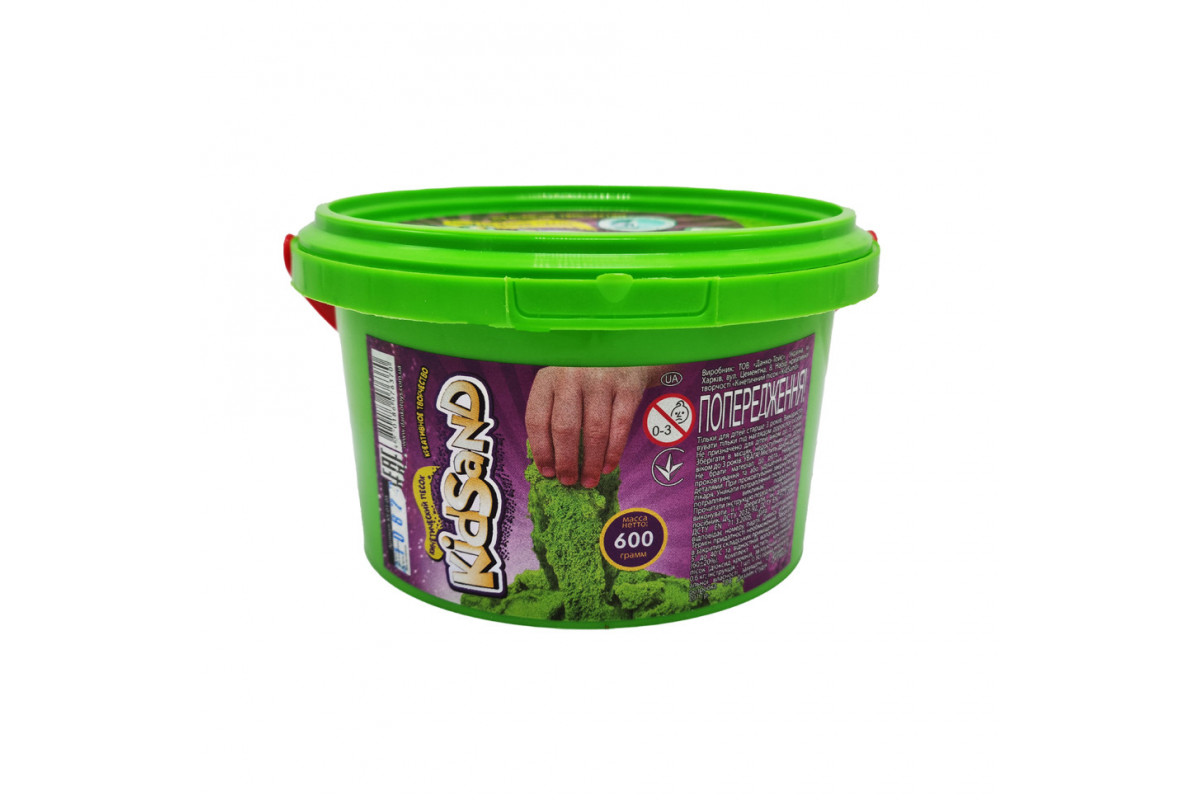 Креативна творчість "Кінетичний пісок "KidSand" KS-01-05, 600 гр Зелений