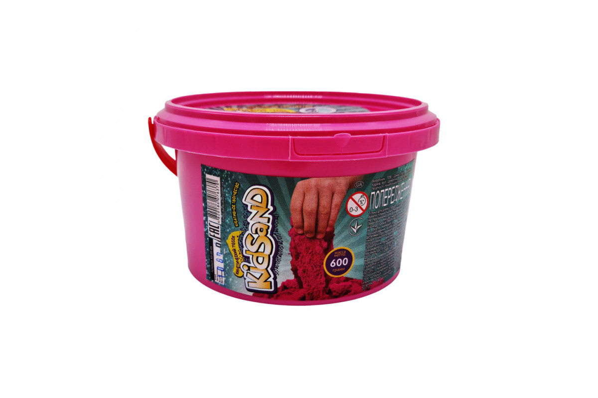 Креативна творчість "Кінетичний пісок "KidSand" KS-01-05, 600 гр Рожевий