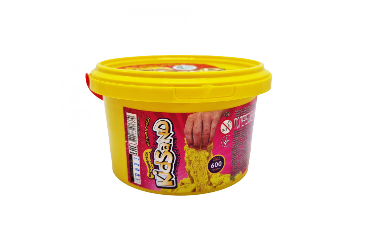 Креативна творчість "Кінетичний пісок "KidSand" KS-01-05, 600 гр Жовтий