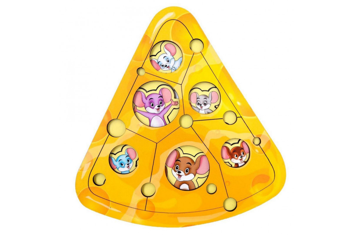 Дерев'яний пазл-вкладиш "Мишки в сирі" Ubumblebees (ПСД042) PSD042 сортер-головоломка