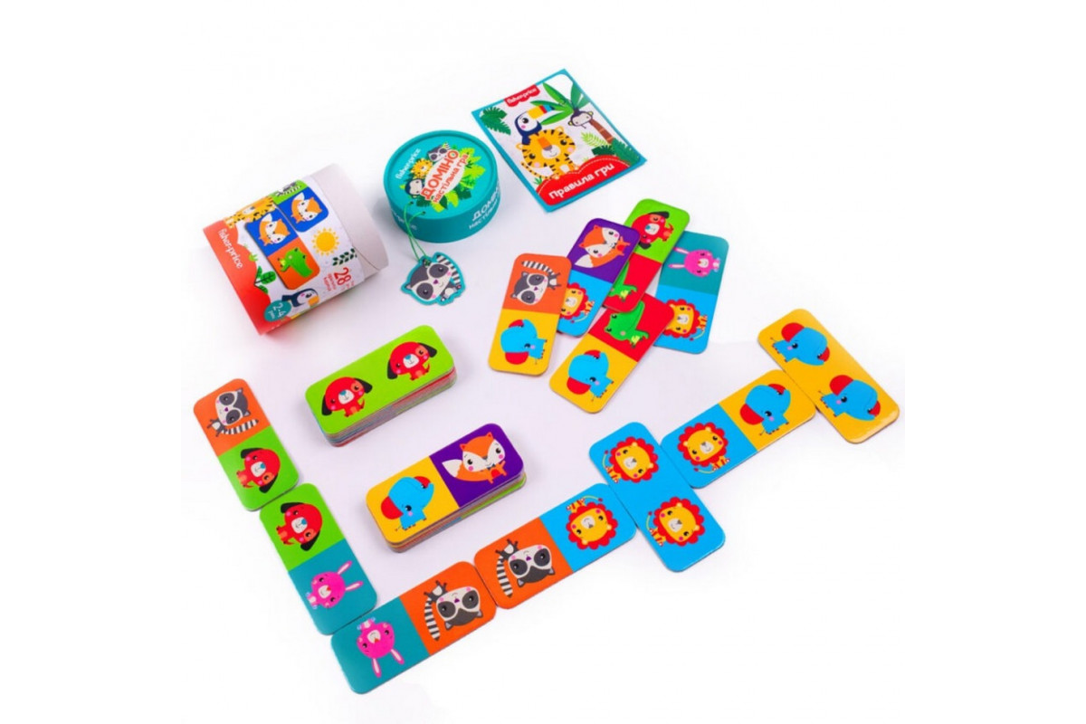 Настольная игра "Домино" VT2910-03 в тубусе 28 элементов