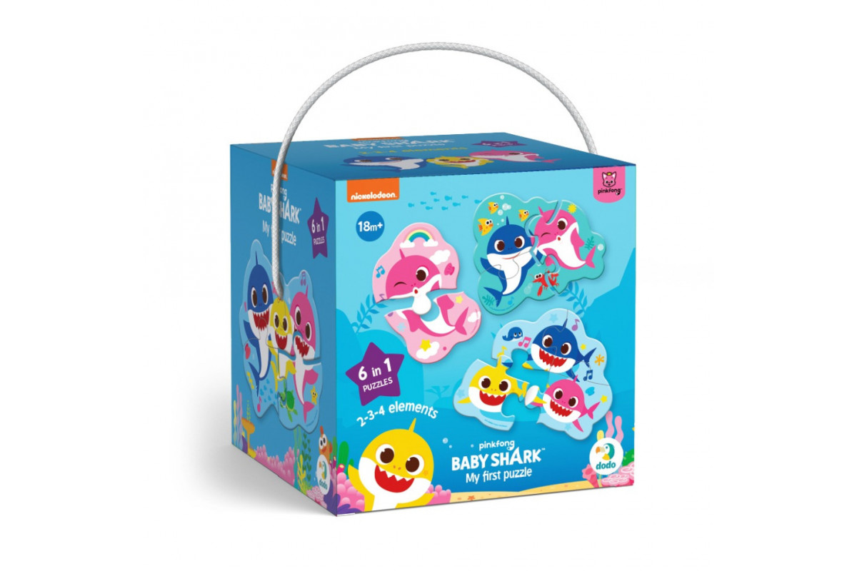 Детский пазл "Baby Shark" 200587 от 2 лет, 18 элементов