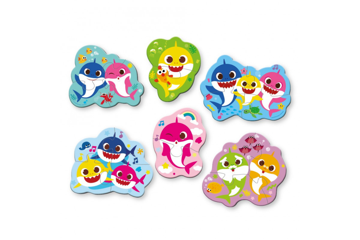 Детский пазл "Baby Shark" 200587 от 2 лет, 18 элементов