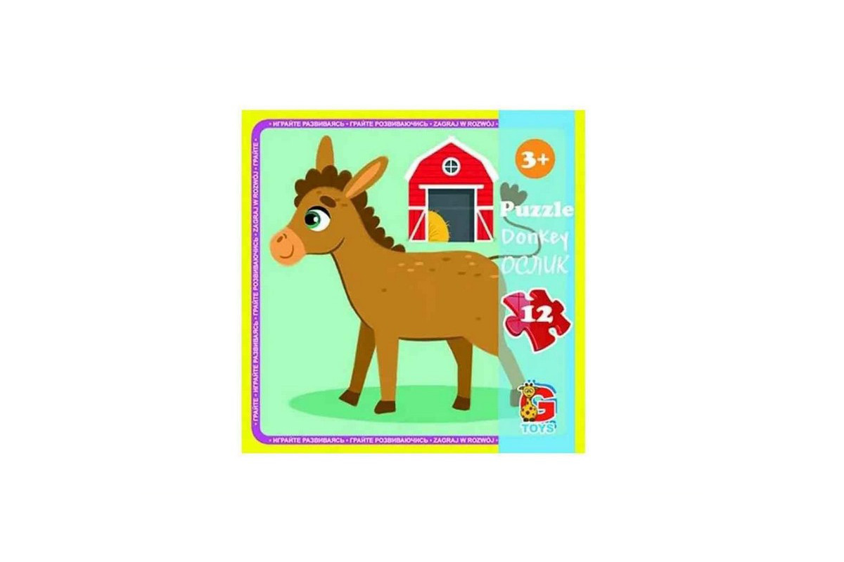 Дитячий пазл "Ферма" LA01, 12 елементів