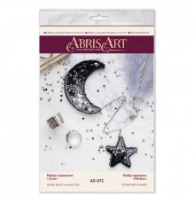 Набор для вышивания бисером украшения "Луна" AD-072 на натуральном холсте