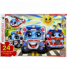 Пазл дитячий Спецтранспорт 88274, 24 великих елементи