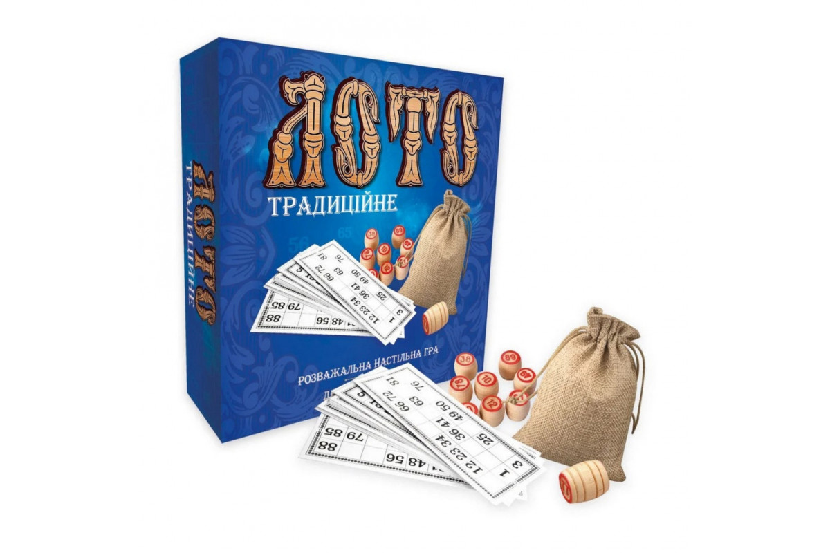 Лото "Традиционное" 30315 с деревянными бочонками