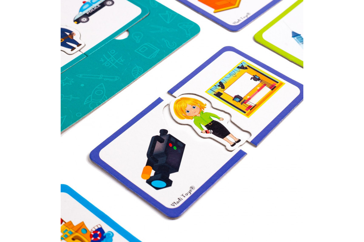 Настольная игра на ассоциации "В мире профессий" Vladi Toys VT1804-44 (укр)