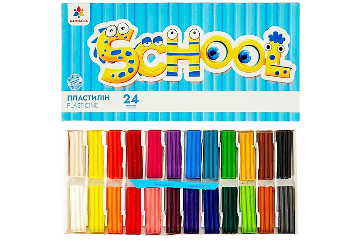Набор для лепки пластилин "School" 200319G  24 цвета
