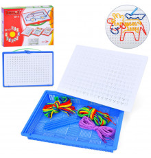 Детский набор для творчества "Шнуровочный Планшет" QL-017-7 вышивка без иглы, шнурки, инструкция