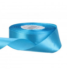 Атласна стрічка для рукоділля АБ-514, 5 см x 23 м, Блакитний