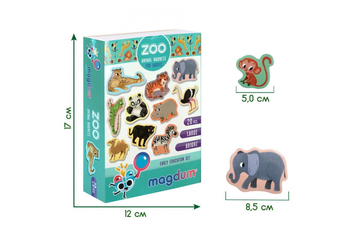 Набір магнітів Magdum "Зоо" 20шт ML4031-05 EN