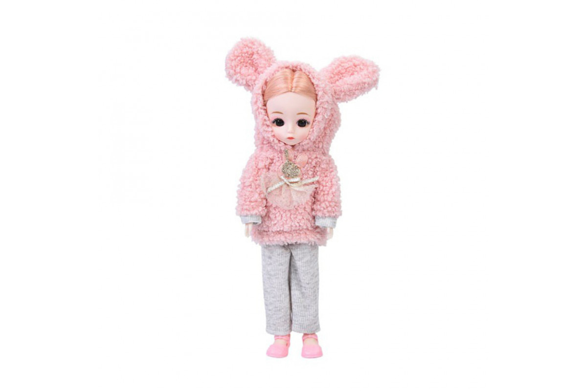 Дитяча іграшкова лялька F0322(Pink-1) шарнірна, розмір 29 см