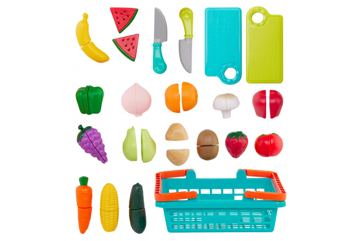 Ігровий набір "Овочі-Фрукти на липучках" Battat Lite BT4743Z, 37 предметів