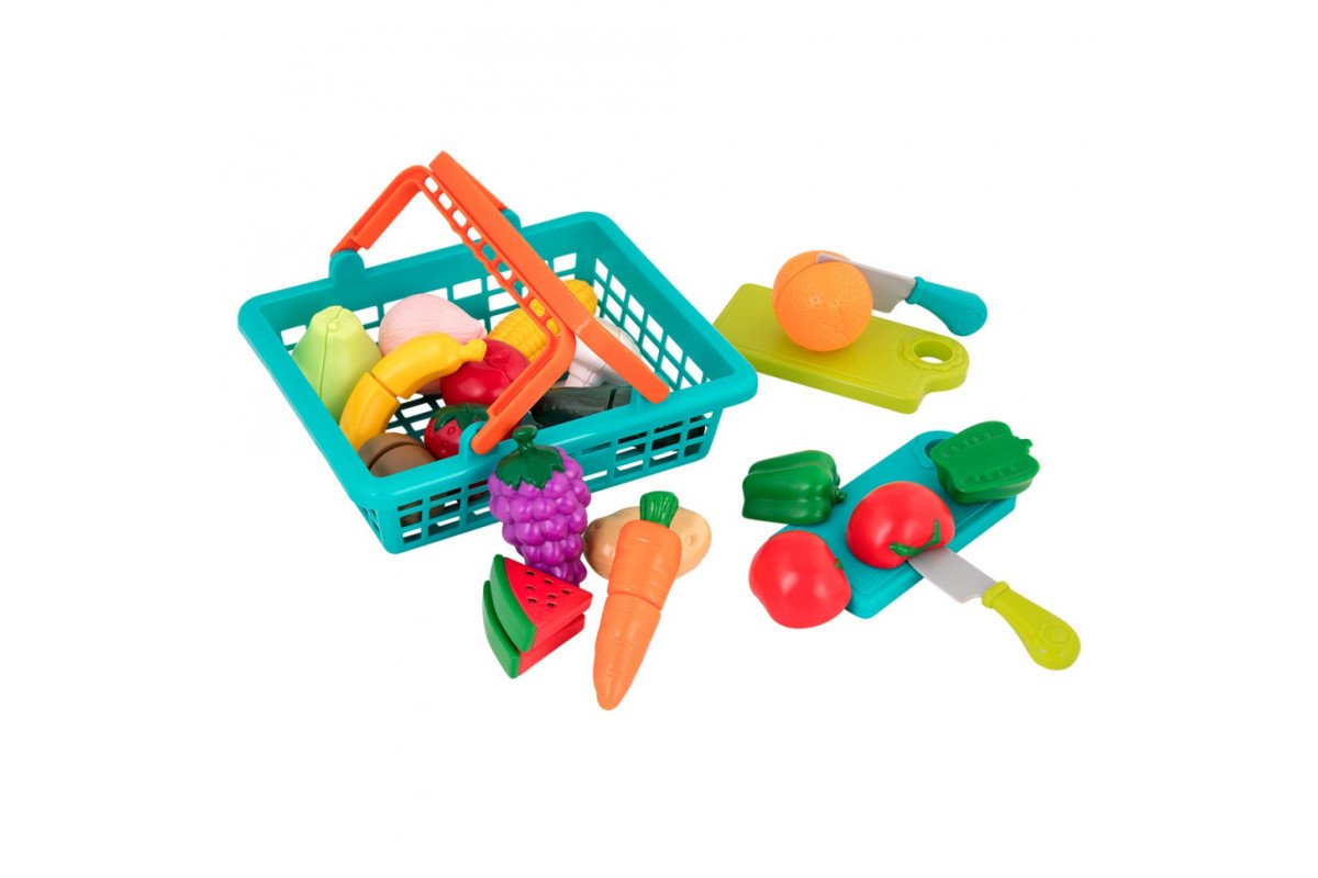 Ігровий набір "Овочі-Фрукти на липучках" Battat Lite BT4743Z, 37 предметів