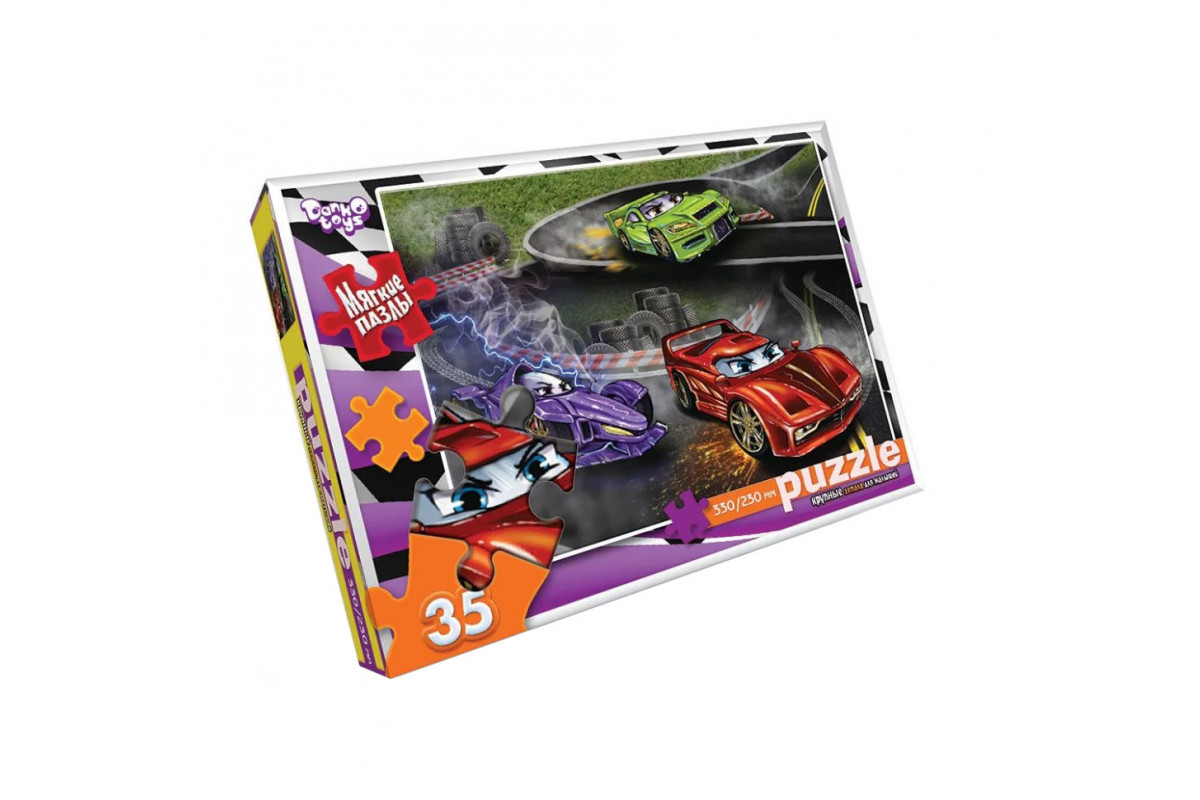 Мягкие пазлы "Спорткар" S35-10-15, 35 элементов